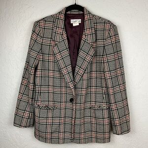 Women’s Private Concepts 90s Plaid Blazer Size 8